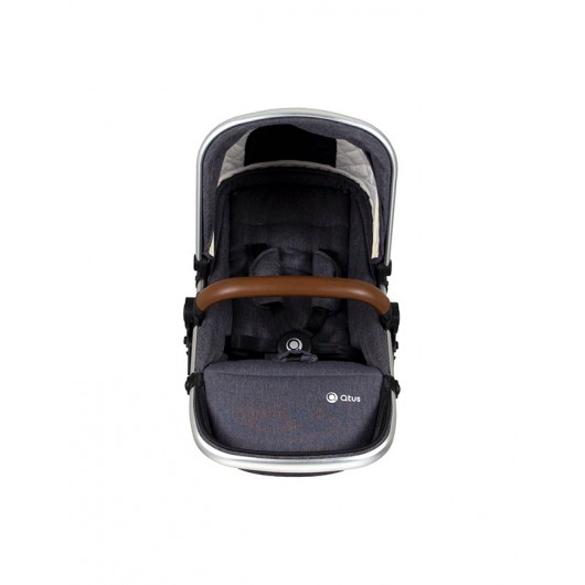 Poussette combinée Qtus DuetPro Gris foncé 2020 - Coque Cybex Aton 5 Deep Black