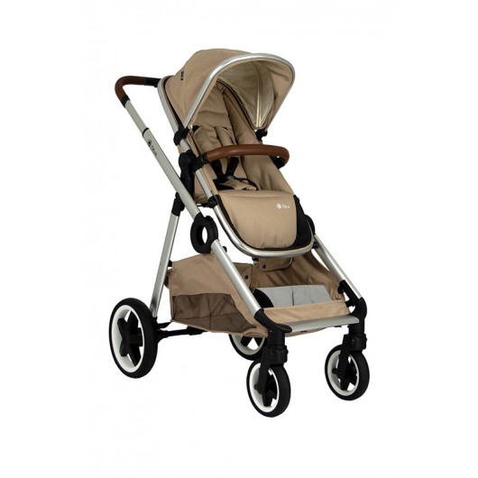 Poussette 3 en 1 Qtus DuetPro - nacelle Moka 2020 - Coque Cybex Aton 5 Deep Black