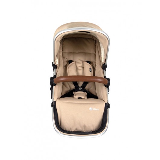 Poussette combinée Qtus DuetPro Moka 2020 - Coque Cybex Aton 5 Deep Black