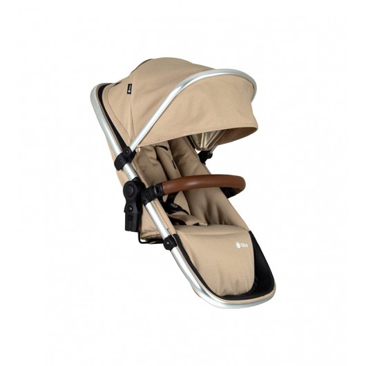 Poussette 3 en 1 Qtus DuetPro - nacelle Moka 2020 - Coque Cybex Aton 5 Deep Black