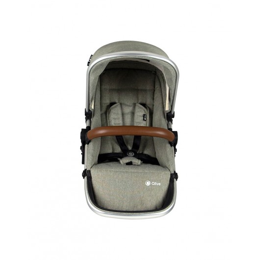 Poussette combinée Qtus DuetPro Vert 2020 - Coque Cybex Aton 5 Deep Black