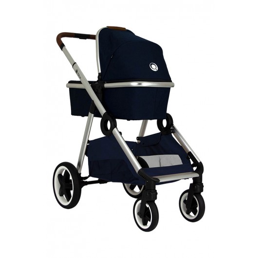 Poussette 3 en 1 Qtus DuetPro - nacelle Bleu 2020 - Coque Cybex Aton 5 Deep Black