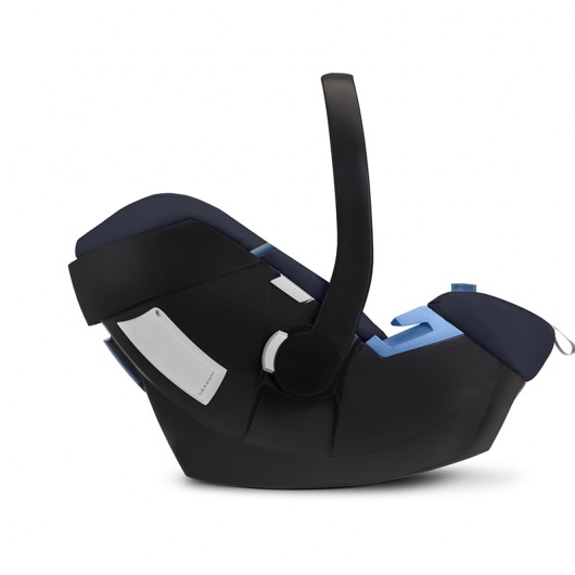 Poussette 3 en 1 Qtus DuetPro - nacelle Bleu 2020 - Coque Cybex Aton 5 Deep Black