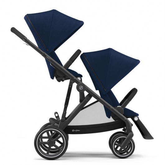 Poussette double Cybex Gazelle S Navy Blue - Châssis Black