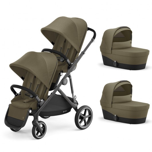 Poussette Double Evolutive Cybex Gazelle S 2 Nacelles Classic Beige Chassis Black Poussette Double Evolutive Cybex Gazelle S 2 Nacelles Classic Beige Chassis Black