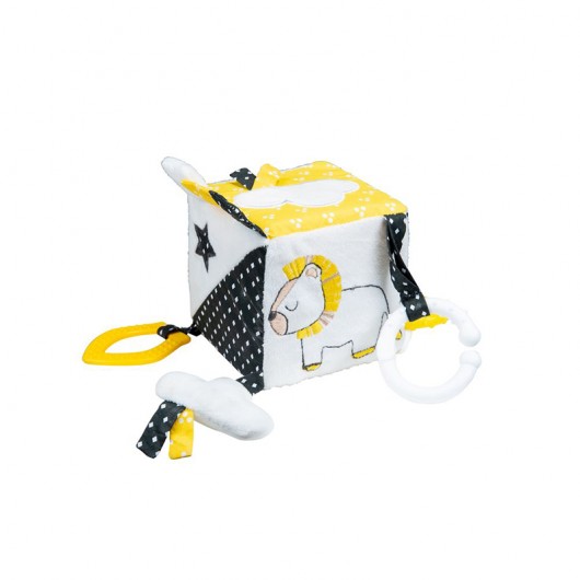 Cube d'activites Sauthon pluche et pompon