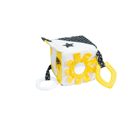 Cube d'activites Sauthon pluche et pompon