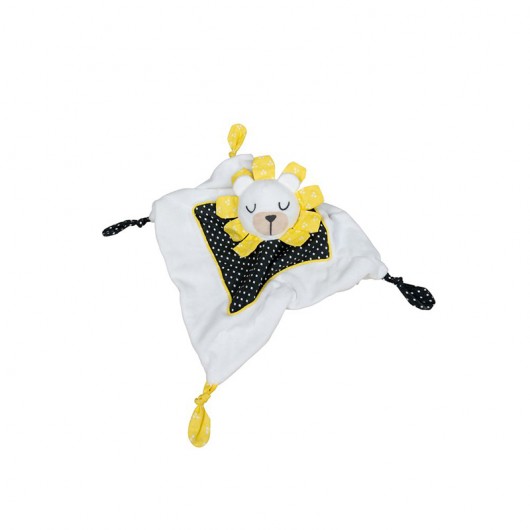 Doudou mouchoir Sauthon pluche et pompon