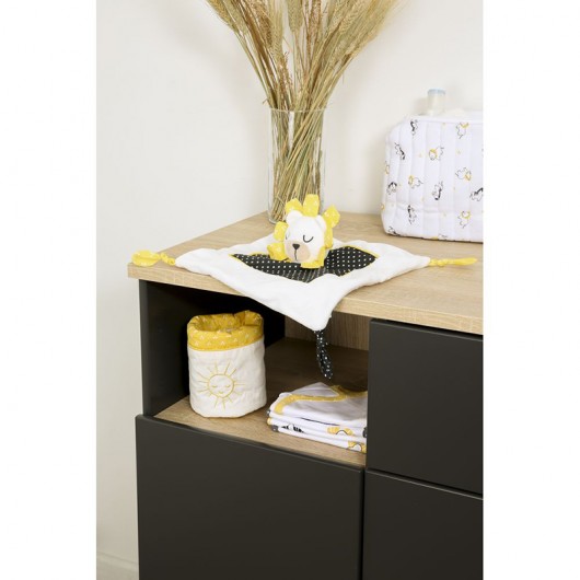 Doudou mouchoir Sauthon pluche et pompon