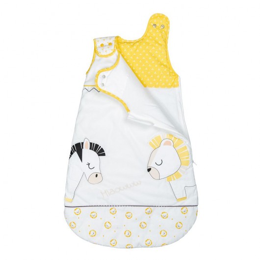 Gigoteuse ouatinee Sauthon pluche et pompon 0-6 mois