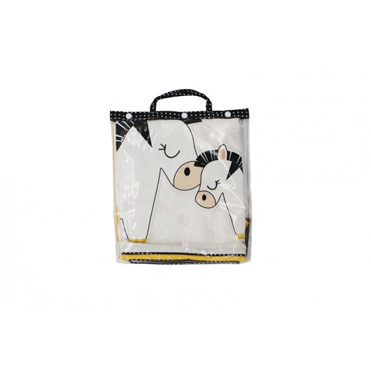 Housse de couette Sauthon pluche et pompon