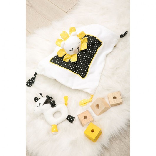 Hochet Sauthon pluche et pompon