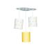 Suspension lumineuse trio Sauthon pluche et pompon