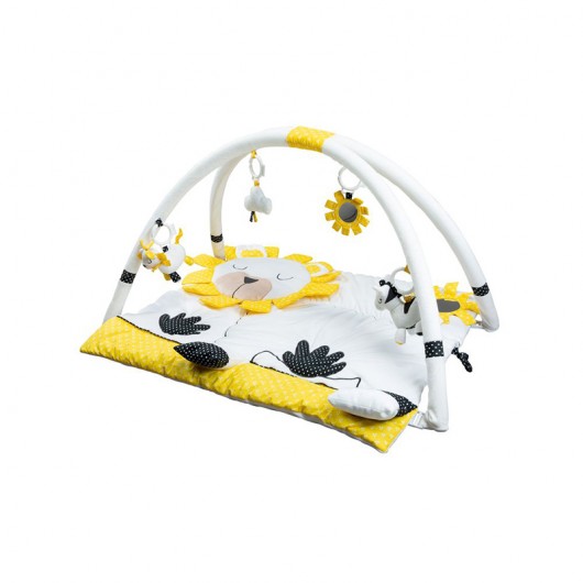 Tapis d'eveil Sauthon pluche et pompon