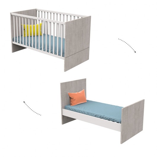 Lit Evolutif Sauthon Little Big Bed Nova Gris Loft 140 X 70 Cm Lit Evolutif Sauthon Little Big Bed Nova Gris Loft 140 X 70 Cm