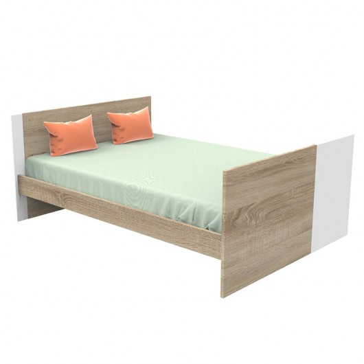 Chambre complète Sauthon avec lit Nova Blanc Lin 140 x 70 cm évolutif en 90 x 190 et 140 x 190 cm