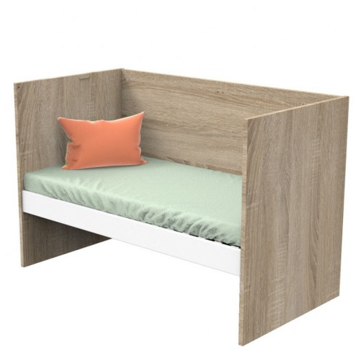 Chambre complète Sauthon avec lit Nova Blanc lin 140 x 70 cm évolutif en 90 x 200 et 140 x 200 cm