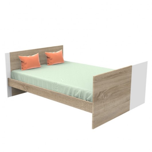 Chambre complète Sauthon avec lit Nova Blanc lin 140 x 70 cm évolutif en 90 x 200 et 140 x 200 cm
