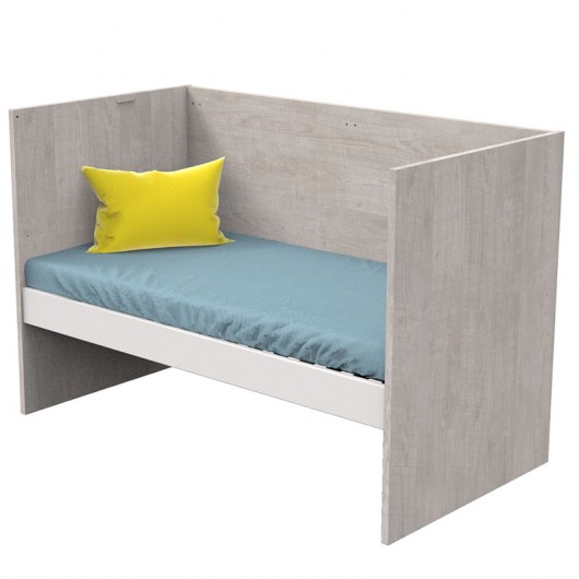 Chambre complète Sauthon avec lit Nova Gris Loft 140 x 70 cm évolutif en 90 x 190 et 140 x 190 cm