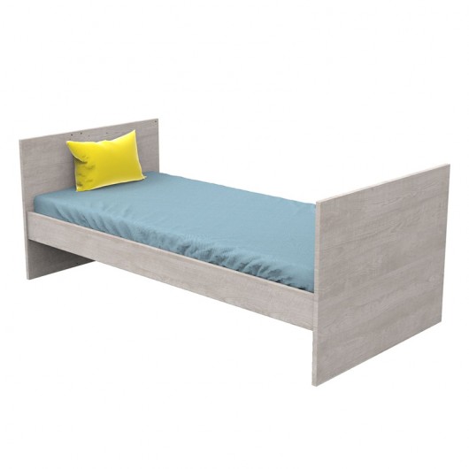 Chambre complète Sauthon avec lit Nova Gris Loft 140 x 70 cm évolutif en 90 x 190 et 140 x 190 cm