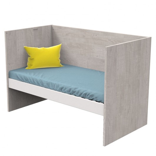 Chambre complète Sauthon avec lit Nova Gris Loft 140 x 70 cm évolutif en 90 x 200 et 140 x 200 cm