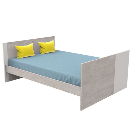 Chambre complète Sauthon avec lit Nova Gris Loft 140 x 70 cm évolutif en 90 x 200 et 140 x 200 cm