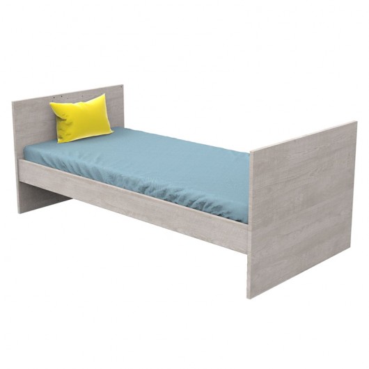 Chambre complète Sauthon avec lit Nova Gris Loft 140 x 70 cm évolutif en 90 x 200 et 140 x 200 cm