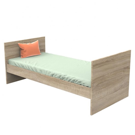 Chambre complète Sauthon avec lit Nova Gris volcan 140 x 70 cm évolutif en 90 x 200 et 140 x 200 cm