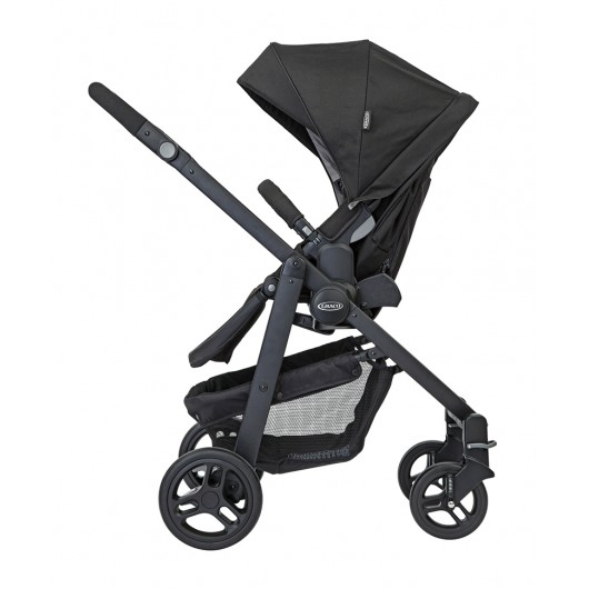 Poussette Graco evo ts avec r129 &fm-black grey