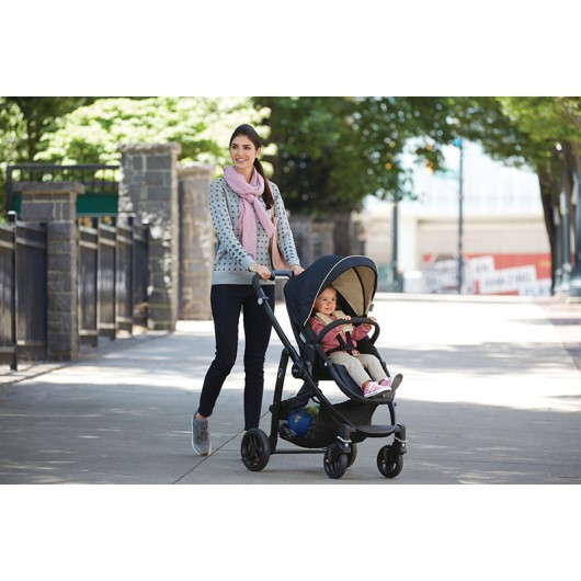 Poussette Graco evo ts avec r129 &fm-black grey