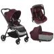 Poussette 3 en 1 Be Cool Outback - Nacelle Crib - Coque One Be Solid-Wine 2021