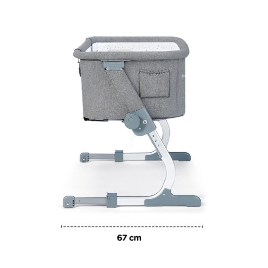 Lit bébé cododo Kinderkraft Uno Up Grey