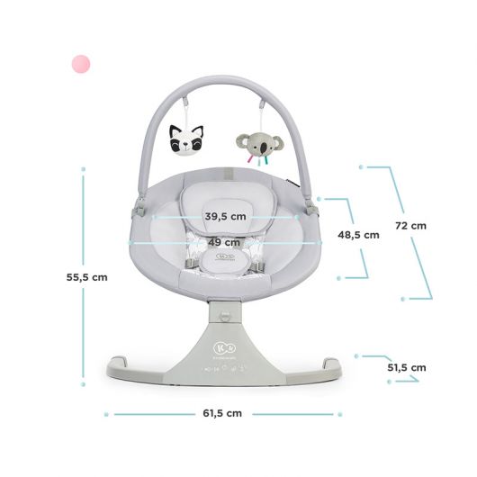 Balancelle 2 en 1 Kinderkraft Luli Grey