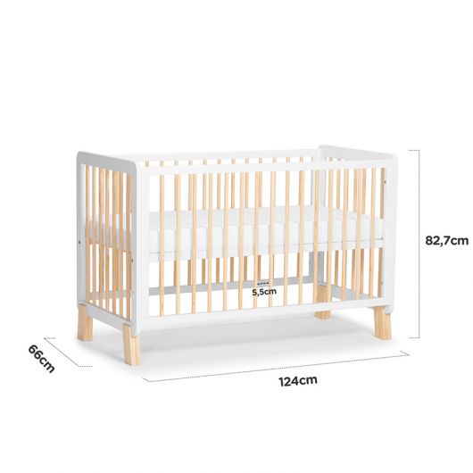 Lit en bois Kinderkraft Lunky Guardrail White