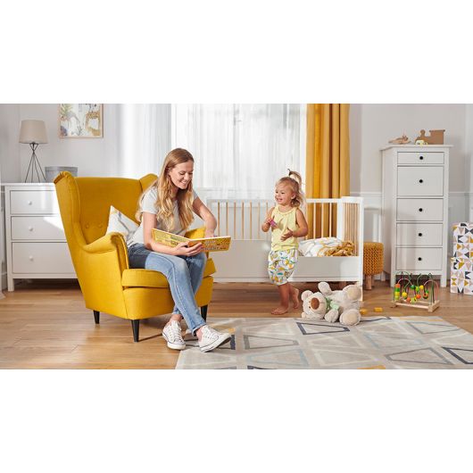 Lit en bois Kinderkraft Lunky Guardrail White