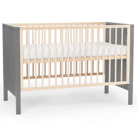 Lit bébé Kinderkraft Mia Guardrail + mattress Grey