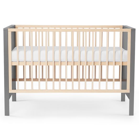 Lit bébé Kinderkraft Mia Guardrail + mattress Grey