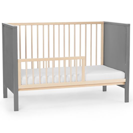 Lit bébé Kinderkraft Mia Guardrail + mattress Grey