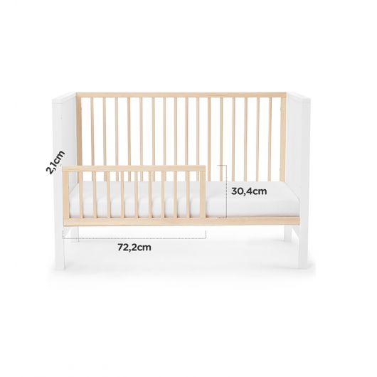 Lit bébé Kinderkraft Mia Guardrail + mattress Grey