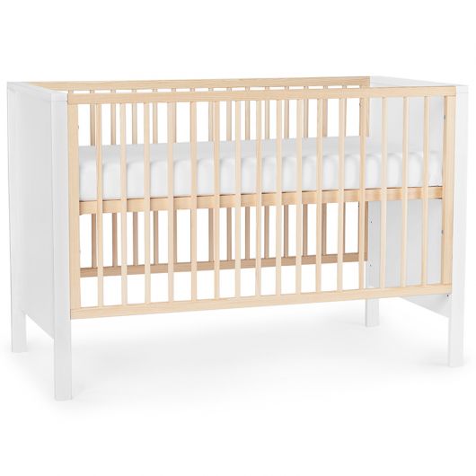 Lit bébé Kinderkraft Mia Guardrail + mattress White