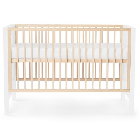 Lit bébé Kinderkraft Mia Guardrail + mattress White