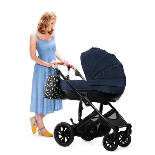 Poussette combinée Kinderkraft Prime 2020 with accessoriess 2in1 Deep Navy + mommy bag