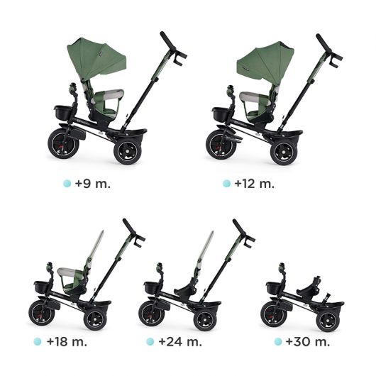 Tricycle Kinderkraft Spinstep Pastep Green