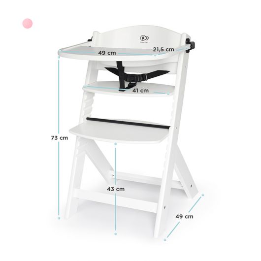 Chaise haute évolutive Kinderkraft Enock White