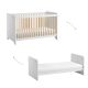 Lit bébé évolutif Vox Baby Leaf White/Oak 70 x 140 cm