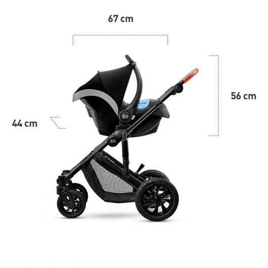 Poussette combinée Kinderkraft Prime grey 2020