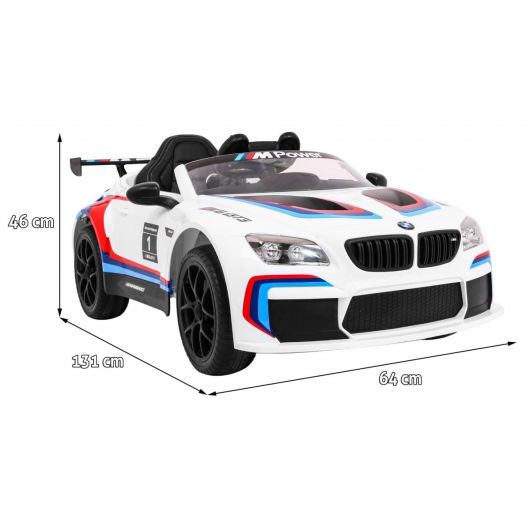 Voiture Electrique 12v Bmw M6 Gt3 Blanche Pack Luxe Cabriole Pro Cabriole Bebe