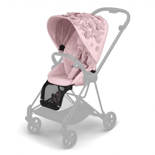 Generic Poussette Bébé Avec Capot Parasoleil,Porte Bagages - Rose