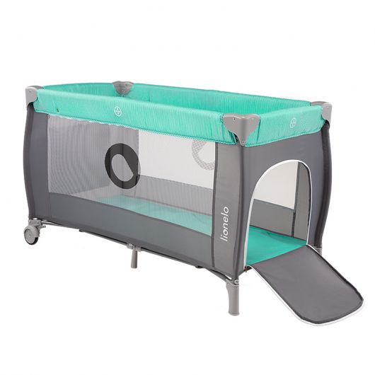 Lit de voyage 2 en 1 Lionelo Sven Plus Turquoise Grey