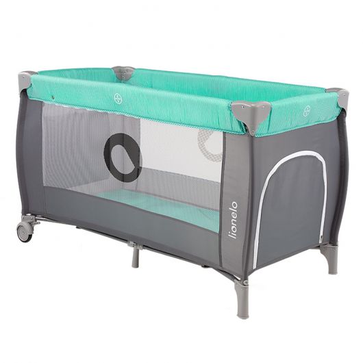 Lit de voyage 2 en 1 Lionelo Sven Plus Turquoise Grey